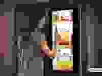 You can knock on this LG fridge to see what's inside it.