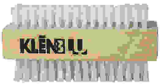 Two-sided sneaker brush.