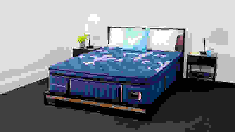 The Stearns & Foster mattress in a bedroom.